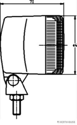Задний противотуманный фонарь ULO 379307