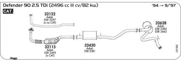 Система выпуска ОГ AKS DASIS SGLR002