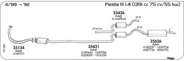 Система выпуска ОГ AKS DASIS SGFO082