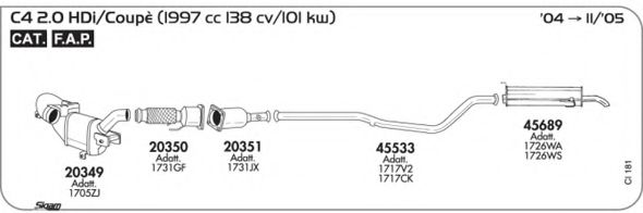 Система выпуска ОГ AKS DASIS SGCI181