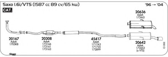 Система выпуска ОГ AKS DASIS SGCI053