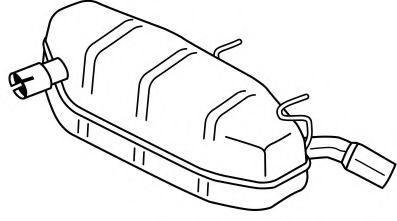 Глушитель выхлопных газов конечный AKS DASIS SG41657