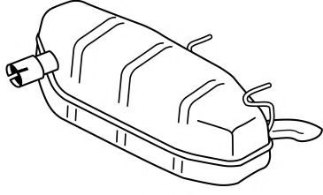 Глушитель выхлопных газов конечный AKS DASIS SG41645