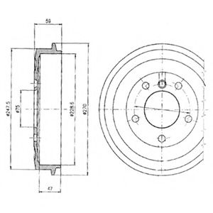 Тормозной барабан DELPHI BF275