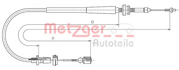 Тросик газа METZGER 10.0862