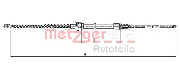 Трос, стояночная тормозная система METZGER 10.7133