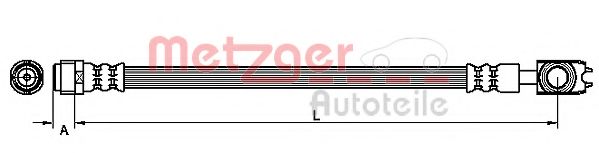 Тормозной шланг METZGER 4110256