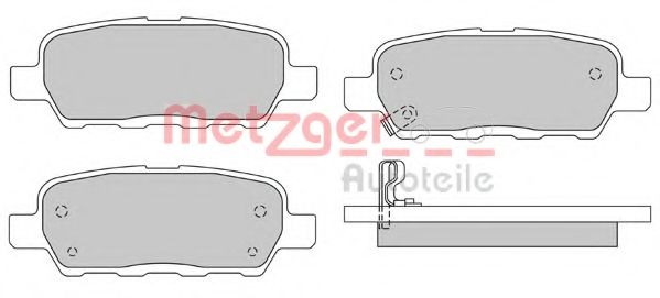 Комплект тормозных колодок, дисковый тормоз METZGER 1170079