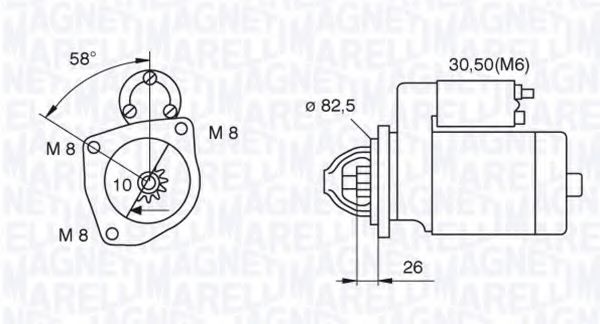 Стартер MAGNETI MARELLI 063521101250