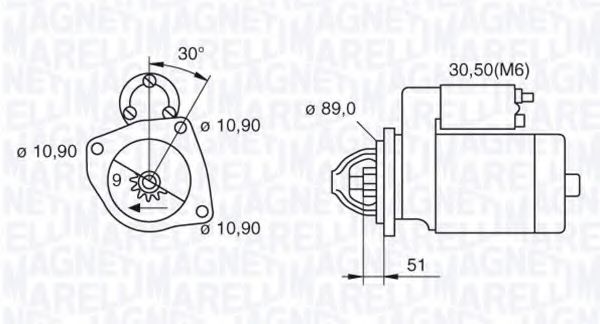 Стартер MAGNETI MARELLI 063523673030