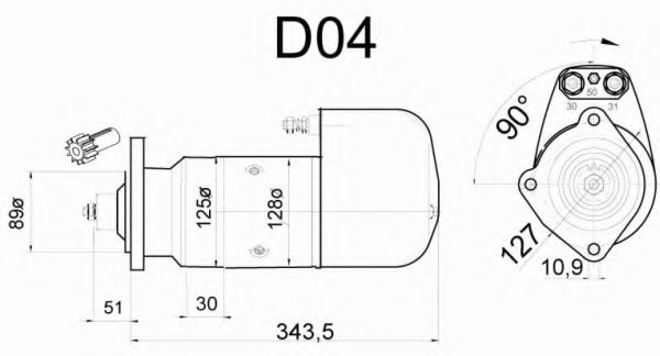 Стартер DELCO REMY 19024064