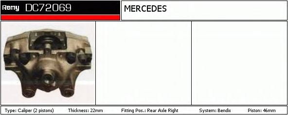 Тормозной суппорт DELCO REMY DC72069