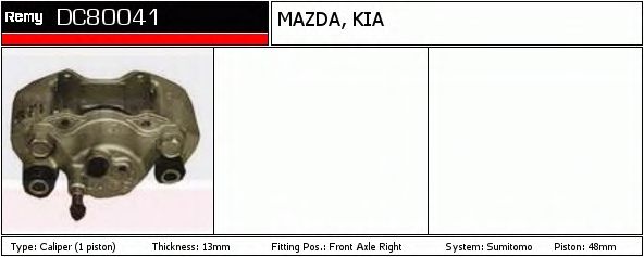 Тормозной суппорт DELCO REMY DC80041