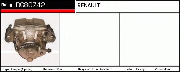 Тормозной суппорт DELCO REMY DC80742