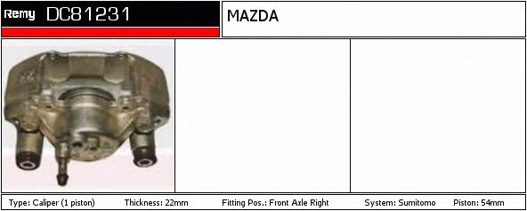 Тормозной суппорт DELCO REMY DC81231