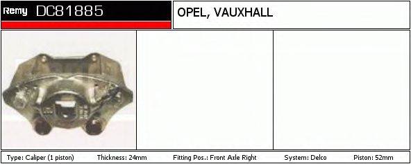 Тормозной суппорт DELCO REMY DC81885