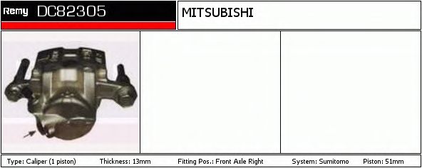 Тормозной суппорт DELCO REMY DC82305