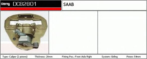 Тормозной суппорт DELCO REMY DC82801