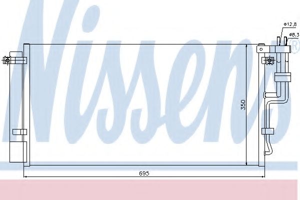 Конденсатор, кондиционер NISSENS 94993