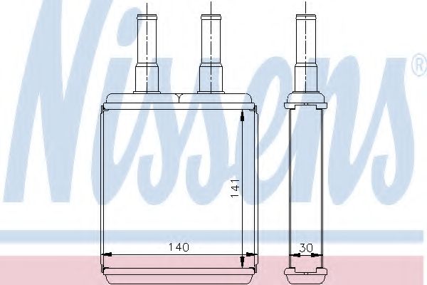 Теплообменник, отопление салона NISSENS 77500