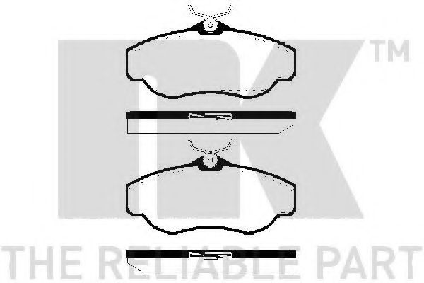 Комплект тормозных колодок, дисковый тормоз NK 224012