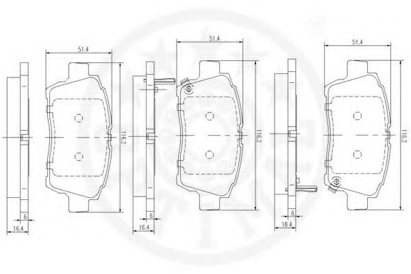 Комплект тормозных колодок, дисковый тормоз HERTH+BUSS ELPARTS J3602088
