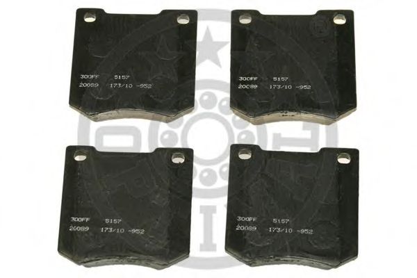 Комплект тормозных колодок, дисковый тормоз OPTIMAL 5157