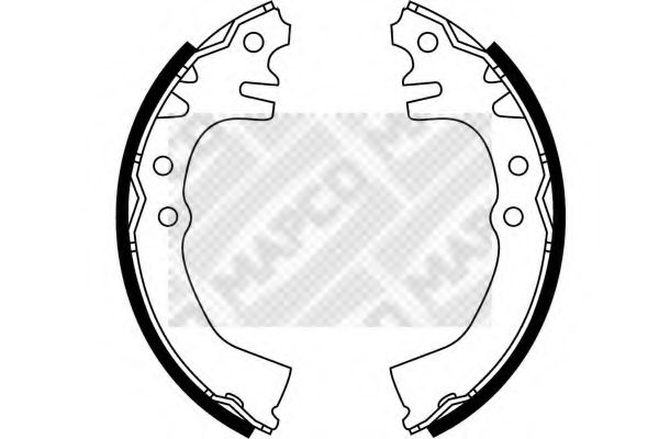 Комплект тормозных колодок MAPCO 8566