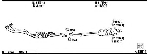 Система выпуска ОГ FONOS BW32506