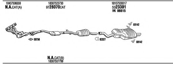 Система выпуска ОГ FONOS BWH16327