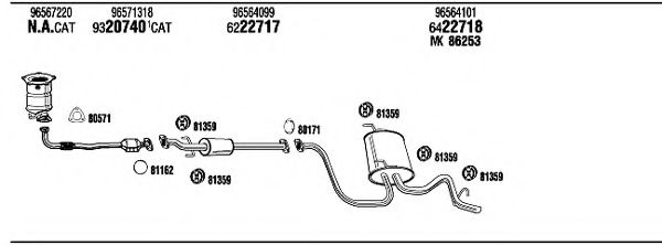 Система выпуска ОГ FONOS DWH17234