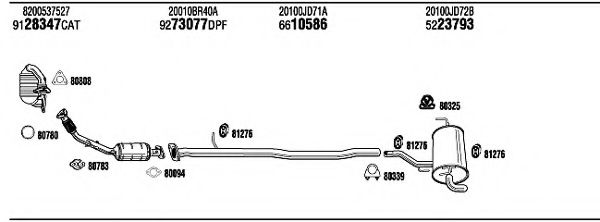 Система выпуска ОГ FONOS NIK22942BB
