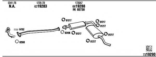 Система выпуска ОГ FONOS PE85004