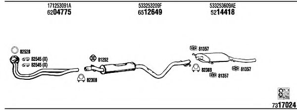 Система выпуска ОГ FONOS VW35208