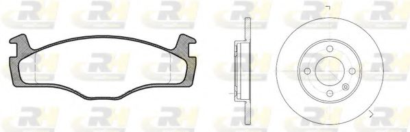 Комплект тормозов, дисковый тормозной механизм ROADHOUSE 8171.01