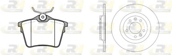 Комплект тормозов, дисковый тормозной механизм ROADHOUSE 81103.00