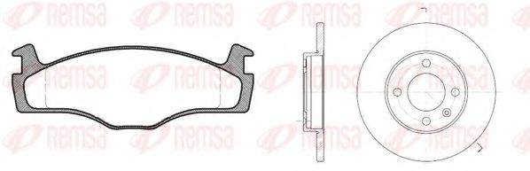 Комплект тормозов, дисковый тормозной механизм REMSA 8171.01