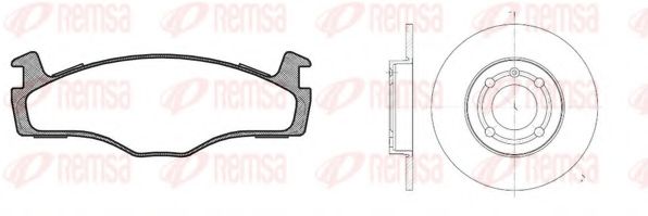 Комплект тормозов, дисковый тормозной механизм REMSA 8171.04