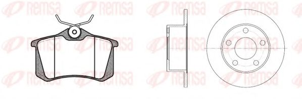 Комплект тормозов, дисковый тормозной механизм REMSA 8263.00