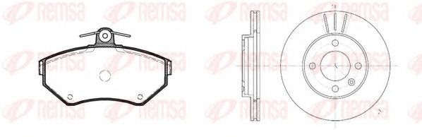 Комплект тормозов, дисковый тормозной механизм REMSA 863104