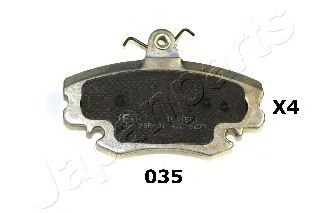 Комплект тормозных колодок, дисковый тормоз JAPANPARTS PA-035AF