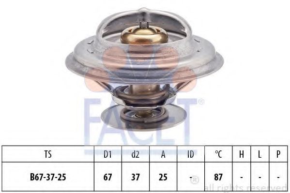 Термостат, охлаждающая жидкость FACET 7.8256S