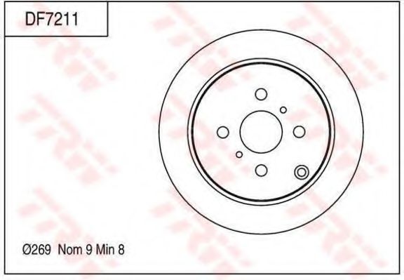 Тормозной диск TRW DF7211