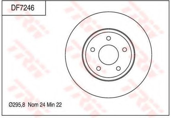 Тормозной диск TRW DF7246