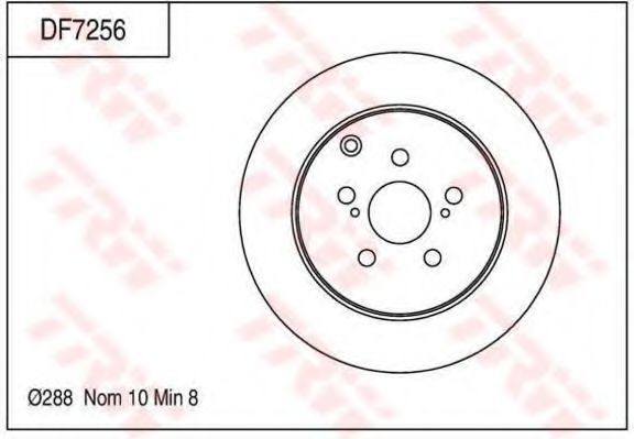 Тормозной диск TRW DF7256