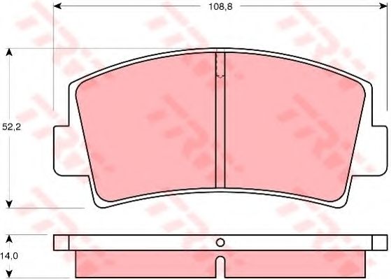 Комплект тормозных колодок, дисковый тормоз TRW 20313