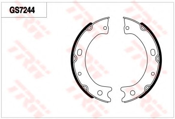 Комплект тормозных колодок, стояночная тормозная система TRW GS7244