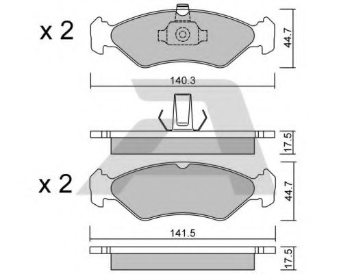 Комплект тормозных колодок, дисковый тормоз AISIN BPFO-1011