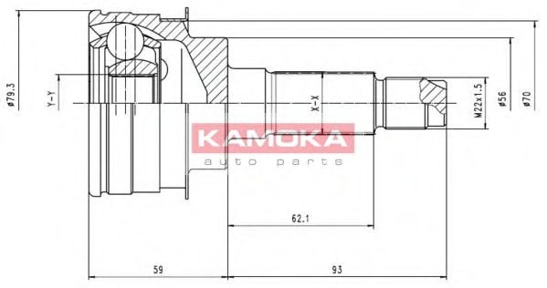 Шарнирный комплект, приводной вал KAMOKA 6476