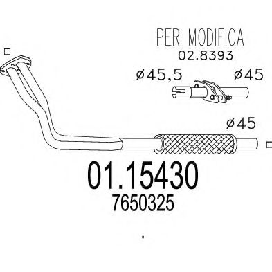 Труба выхлопного газа ZARA 1040